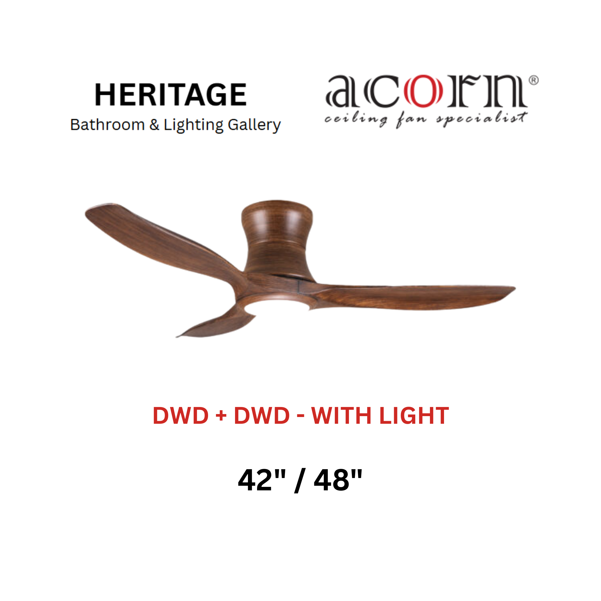 Acorn DC-168H DWD + DWD With Ligh Ceiling Fan