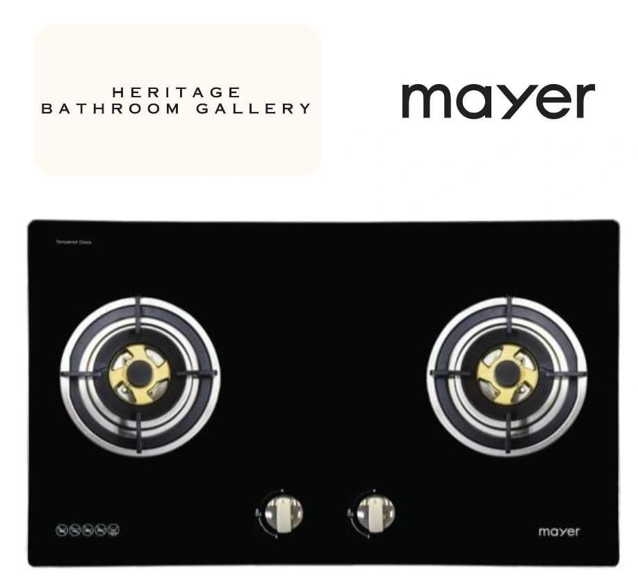 Mayer MMGH882HI 86cm 2 Burner Glass Gas Hob