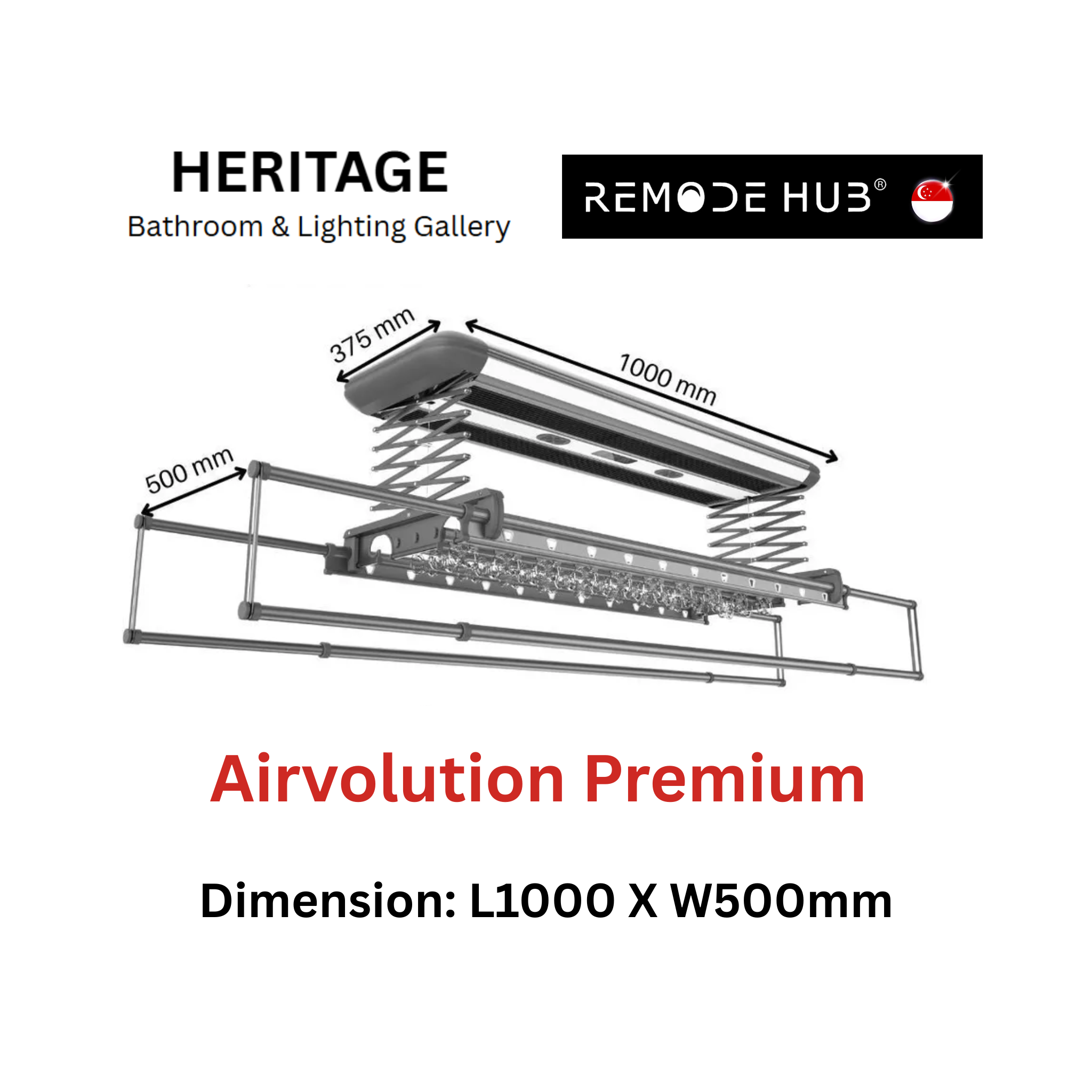 Remode Hub 1 Meter Airvolution Premium Automated Laundry System