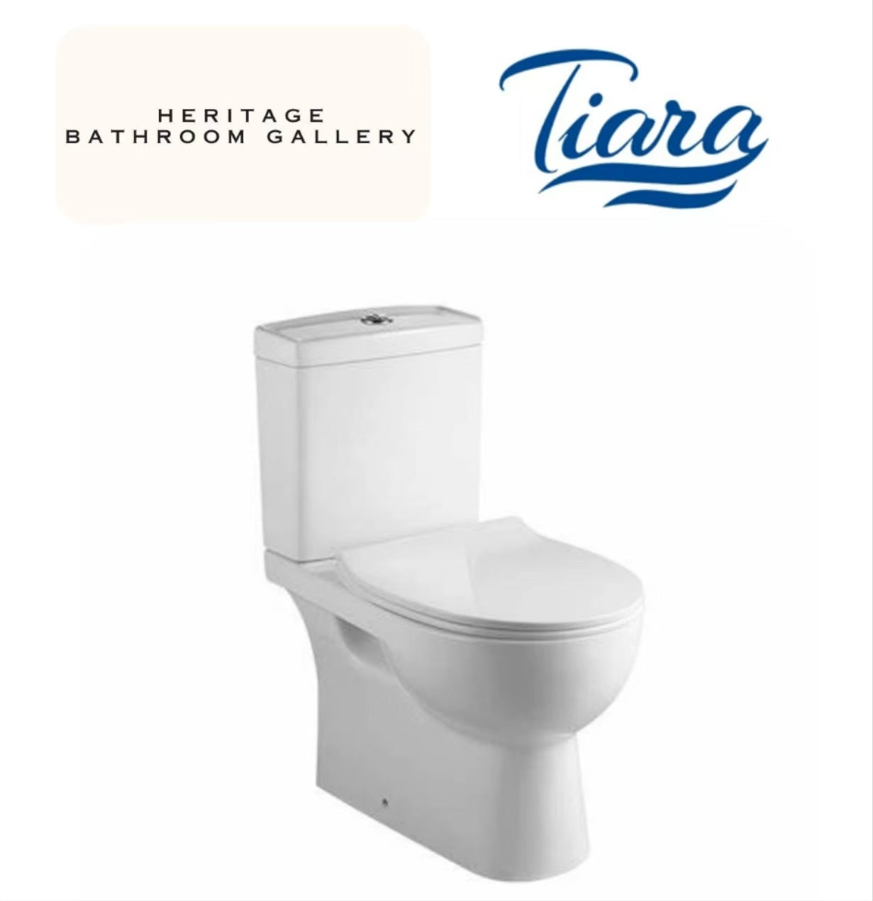 Tiara WC-219 Two-Piece Toilet Bowl (Rimless Flush)
