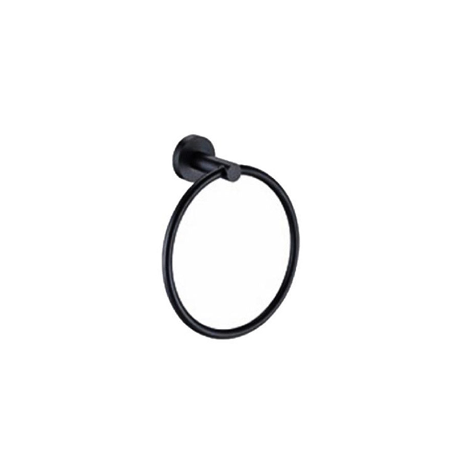 Vera Matte Black Towel Ring