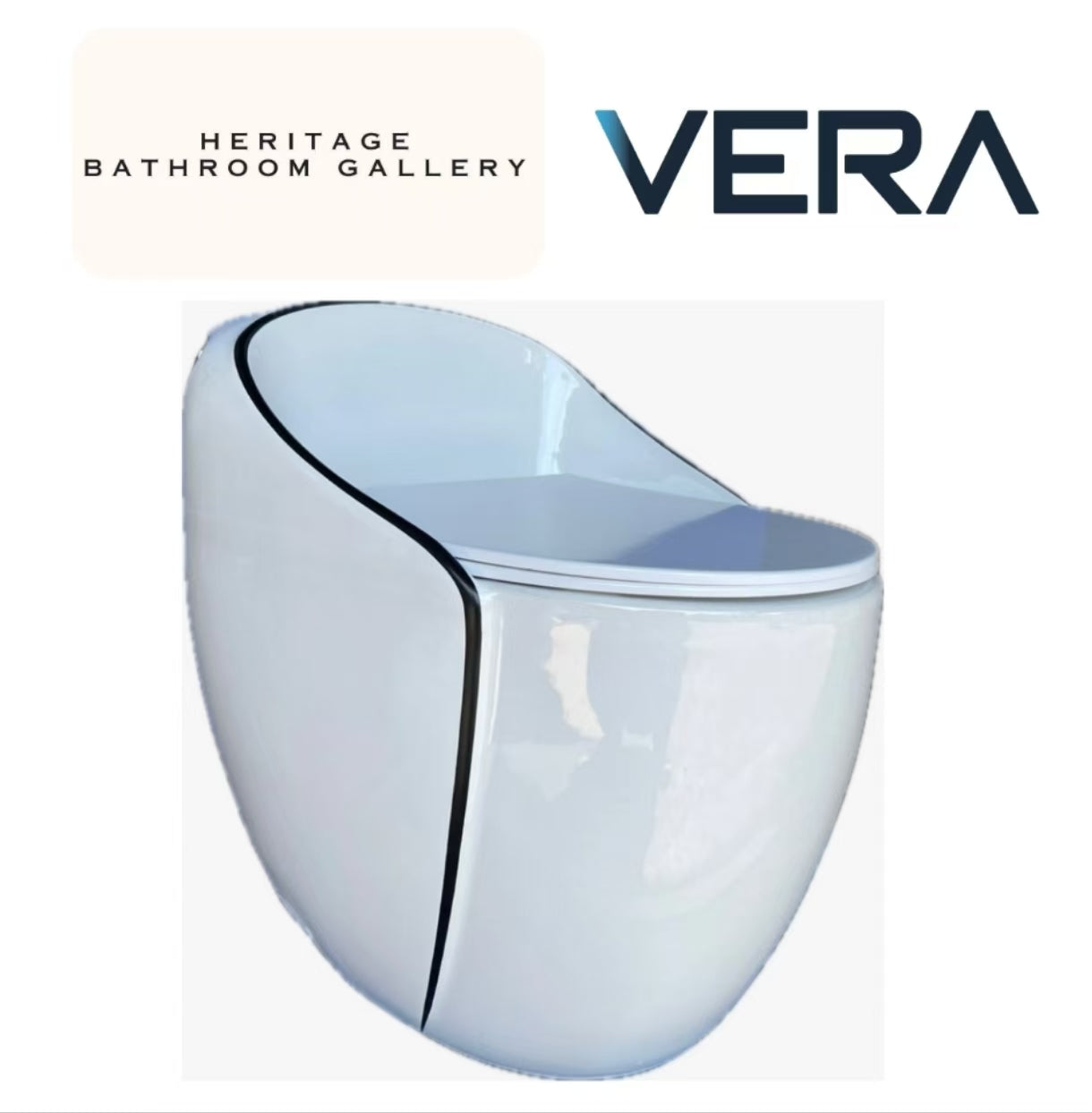 Vera Murano A. 2023 Egg Shape Toilet Bowl (Rimless Flush)